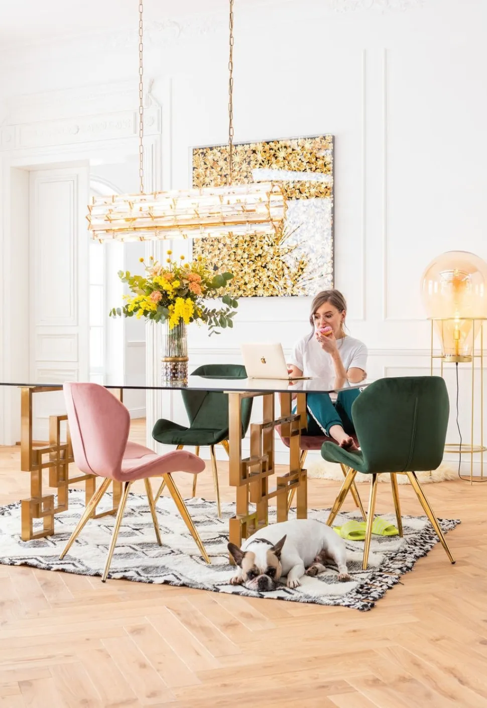 KARE Design Eetkamerstoel Viva Roze Outlet