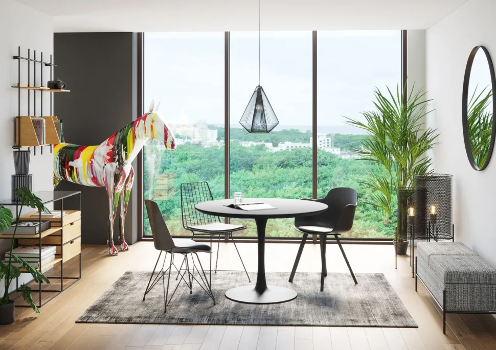 KARE Design Eetkamerstoel Wire Zwart Store