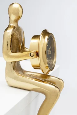 KARE Design Eettafel Clock Sitting Man Gold 8x27cm Best