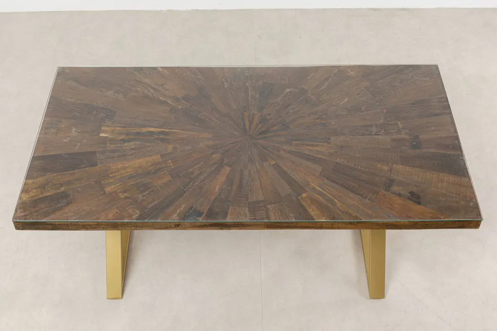 KARE Design Eettafel Conley Cross Brass 180x90cm Best