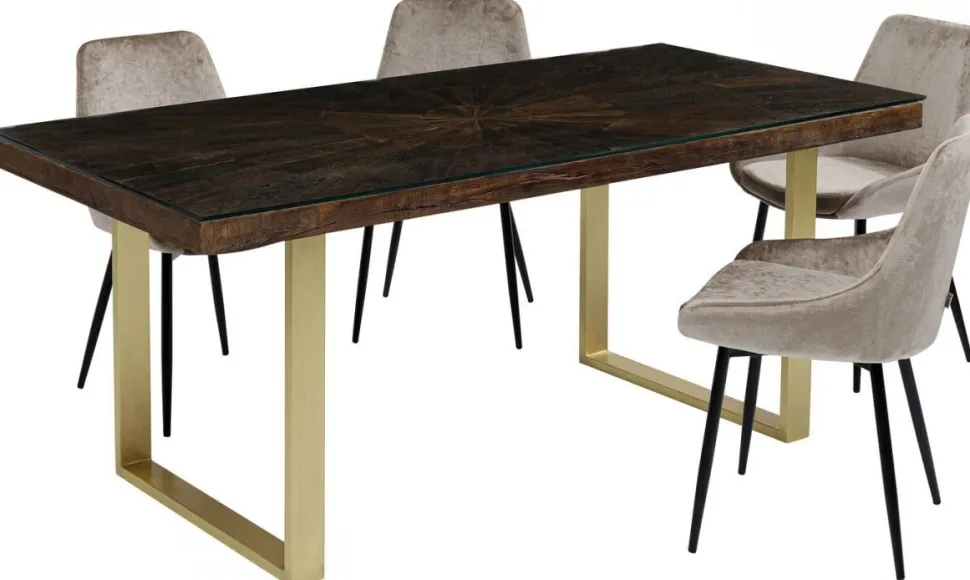 KARE Design Eettafel Conley Messing 180x90cm Sale