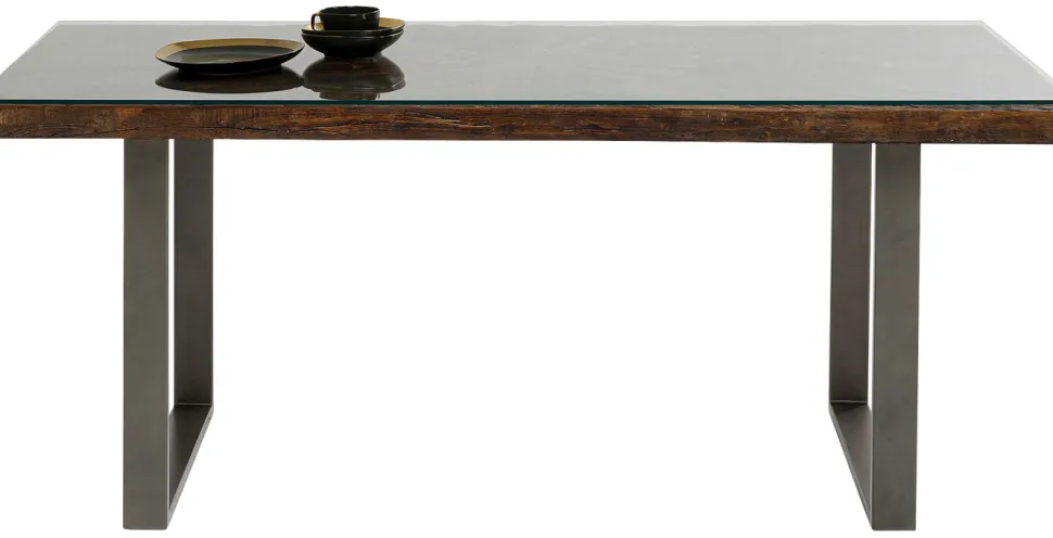 KARE Design Eettafel Conley Ruwstaal 180x90cm New