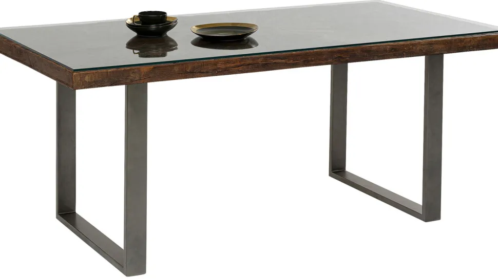 KARE Design Eettafel Conley Ruwstaal 180x90cm New