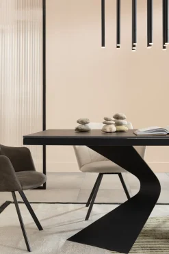 KARE Design Eettafel Gloria Black Ceramic Black 200x100cm Online