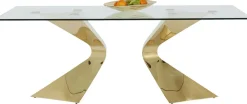 KARE Design Eettafel Gloria Goud 200x100cm Outlet