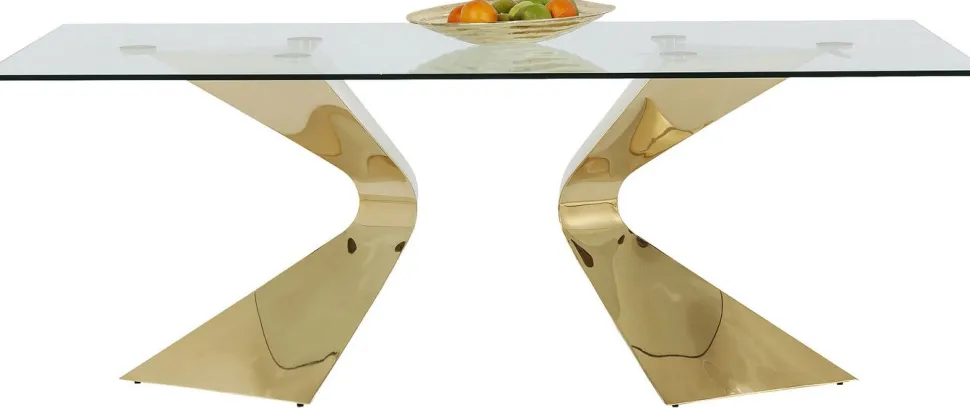 KARE Design Eettafel Gloria Goud 200x100cm Outlet