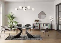 KARE Design Eettafel Gloria Zwart 200x100cm New