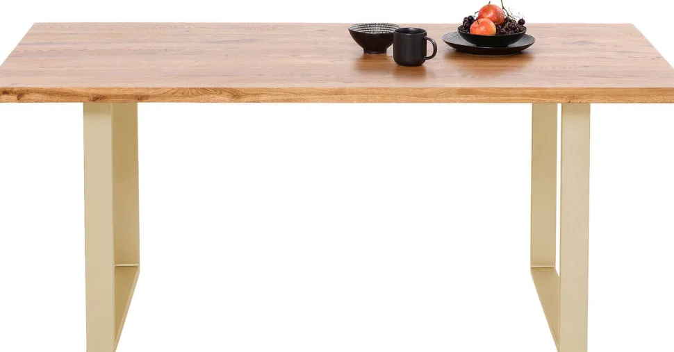 KARE Design Eettafel Jackie Oak Brass 160x80 Cheap