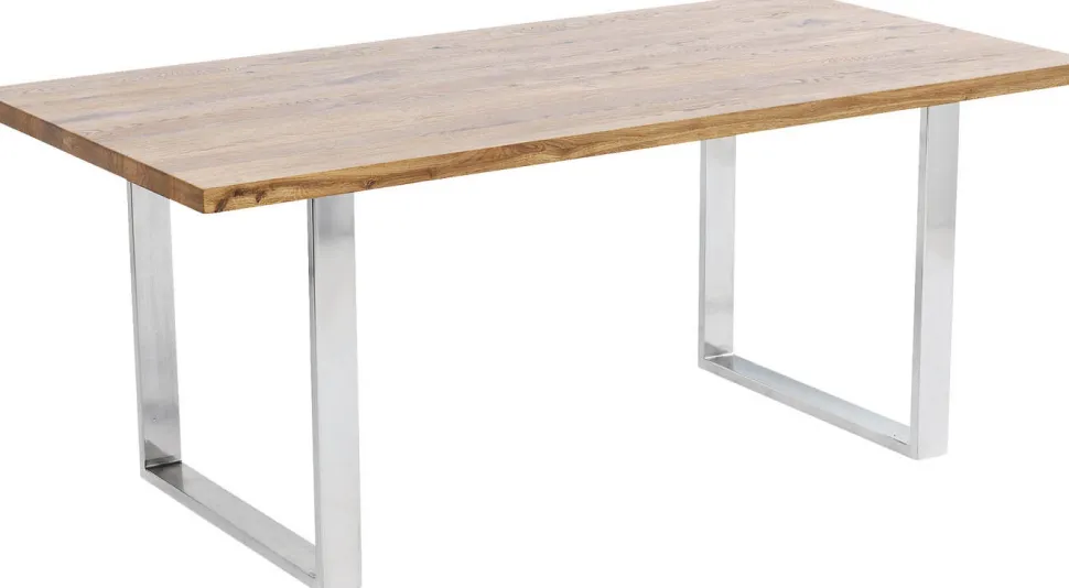 KARE Design Eettafel Jackie Oak Chrome 160x80 Best