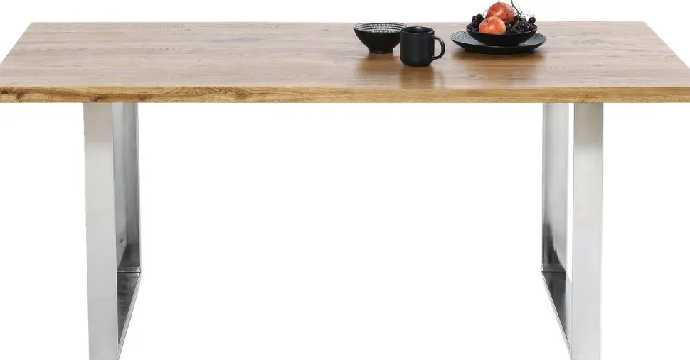 KARE Design Eettafel Jackie Oak Chrome 160x80 Best