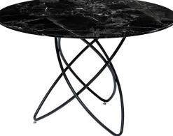 KARE Design Eettafel Molekular Black Marble Glass 120cm Sale