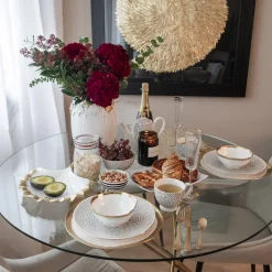 KARE Design Eettafel Molekular Goud Ø120cm Flash Sale