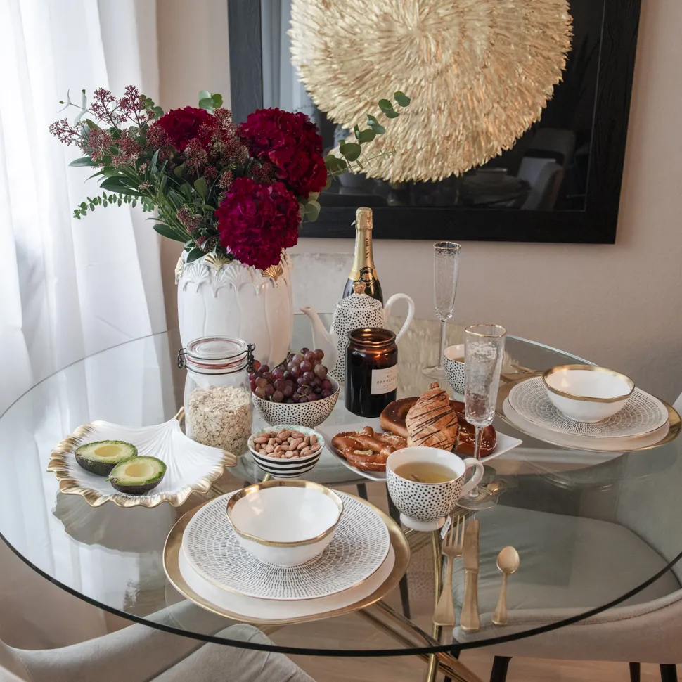 KARE Design Eettafel Molekular Goud Ø120cm Flash Sale