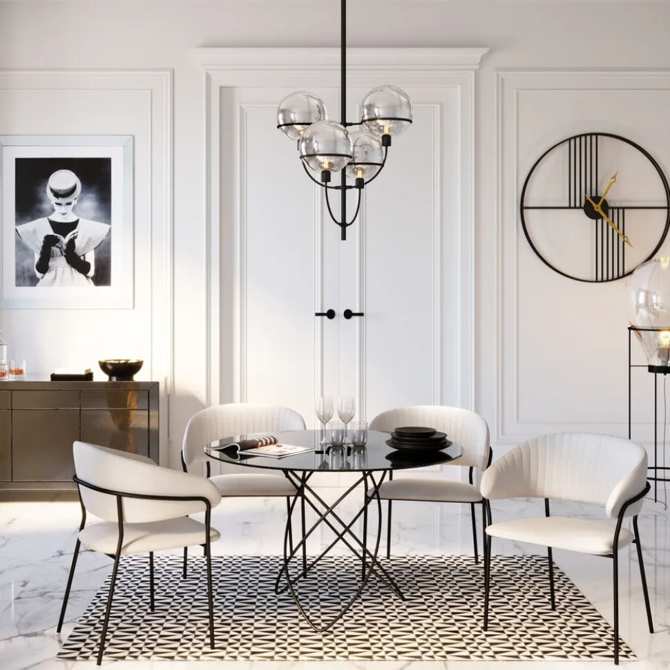 KARE Design Eettafel Molekular Zwart Ø120cm Cheap