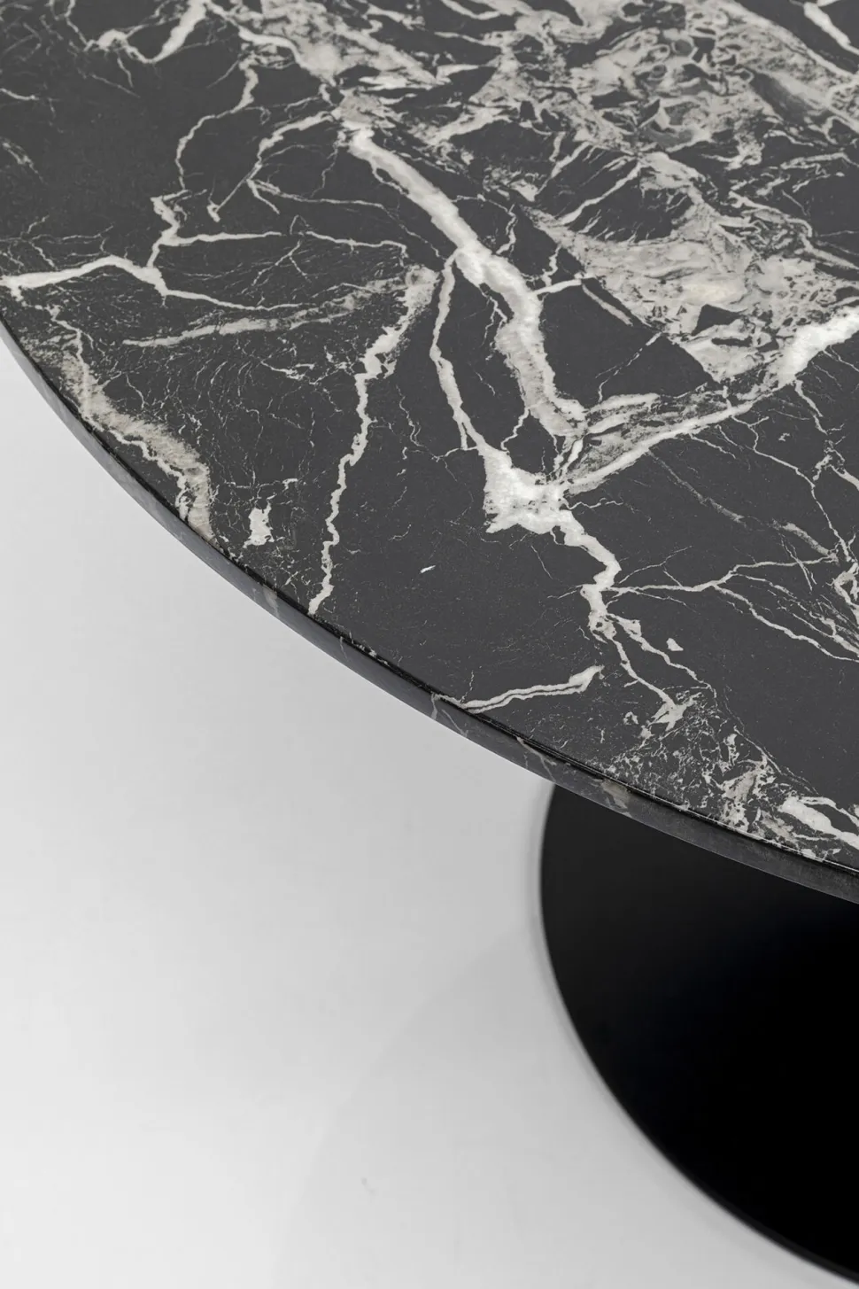 KARE Design Eettafel Schickeria Marble Black 110cm New