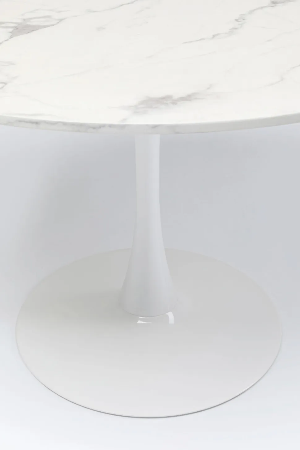 KARE Design Eettafel Schickeria Marble White Ø80cm Outlet