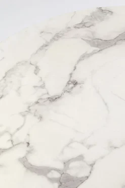 KARE Design Eettafel Schickeria Marble White Ø80cm Outlet