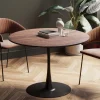 KARE Design Eettafel Schickeria Walnut Print Black Ø110cm Store