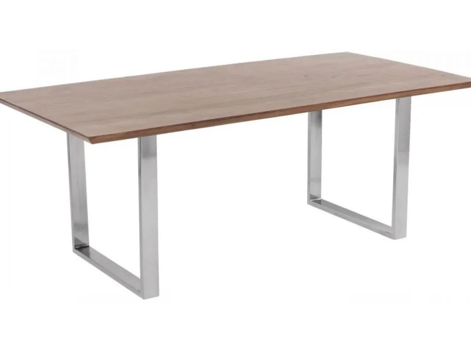KARE Design Eettafel Symphony Donker Chroom 200x100cm Cheap