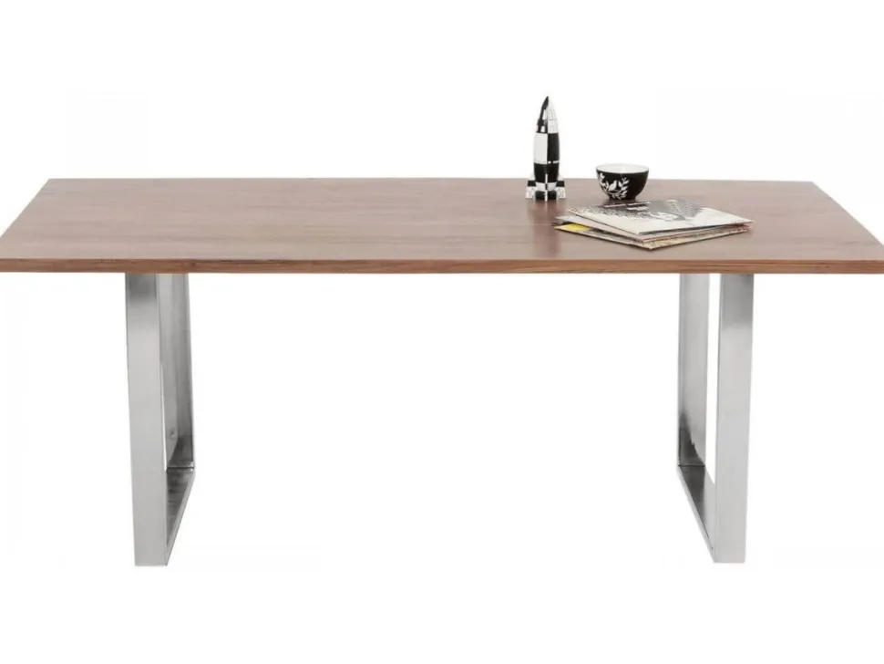 KARE Design Eettafel Symphony Donker Chroom 200x100cm Cheap