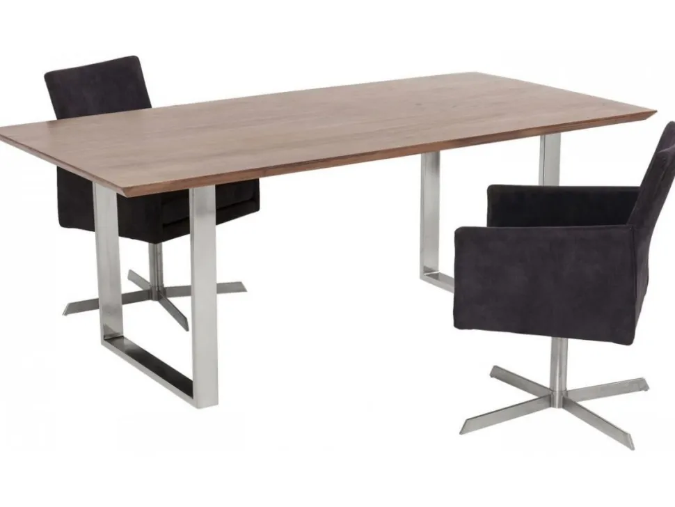 KARE Design Eettafel Symphony Donker Chroom 160x80cm Outlet