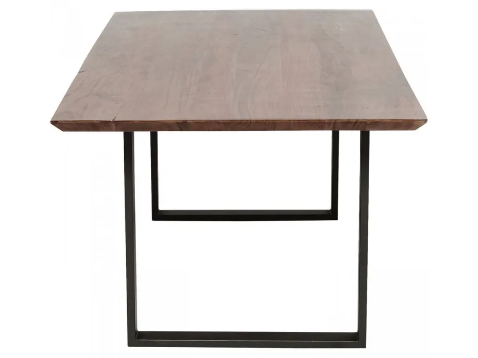 KARE Design Eettafel Symphony Donker Ruwstaal 200x100cm Discount