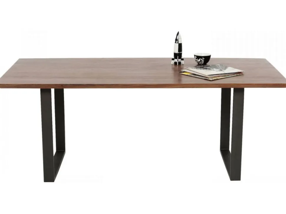 KARE Design Eettafel Symphony Donker Ruwstaal 200x100cm Discount