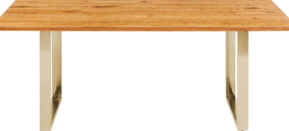 KARE Design Eettafel Symphony Eiken Messing 180x90cm Clearance