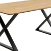 KARE Design Eettafel Symphony Oak Cross Black 180x90cm Outlet