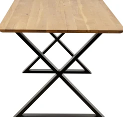 KARE Design Eettafel Symphony Oak Cross Black 180x90cm Outlet