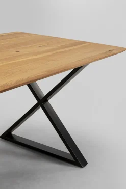 KARE Design Eettafel Symphony Oak Cross Black 180x90cm Outlet