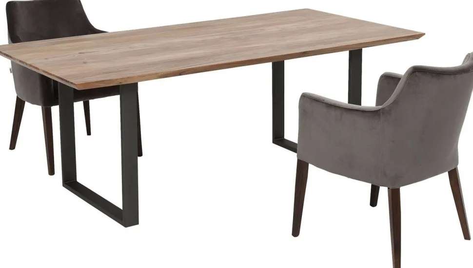 KARE Design Eettafel Symphony Ruwstaal 180x90cm Clearance