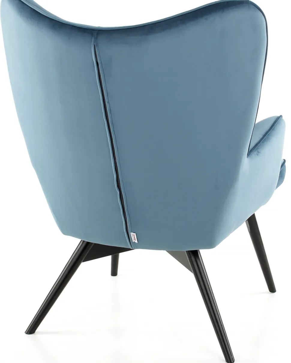 KARE Design Fauteuil Black Vicky Fluweel Petrol-Blauw Best