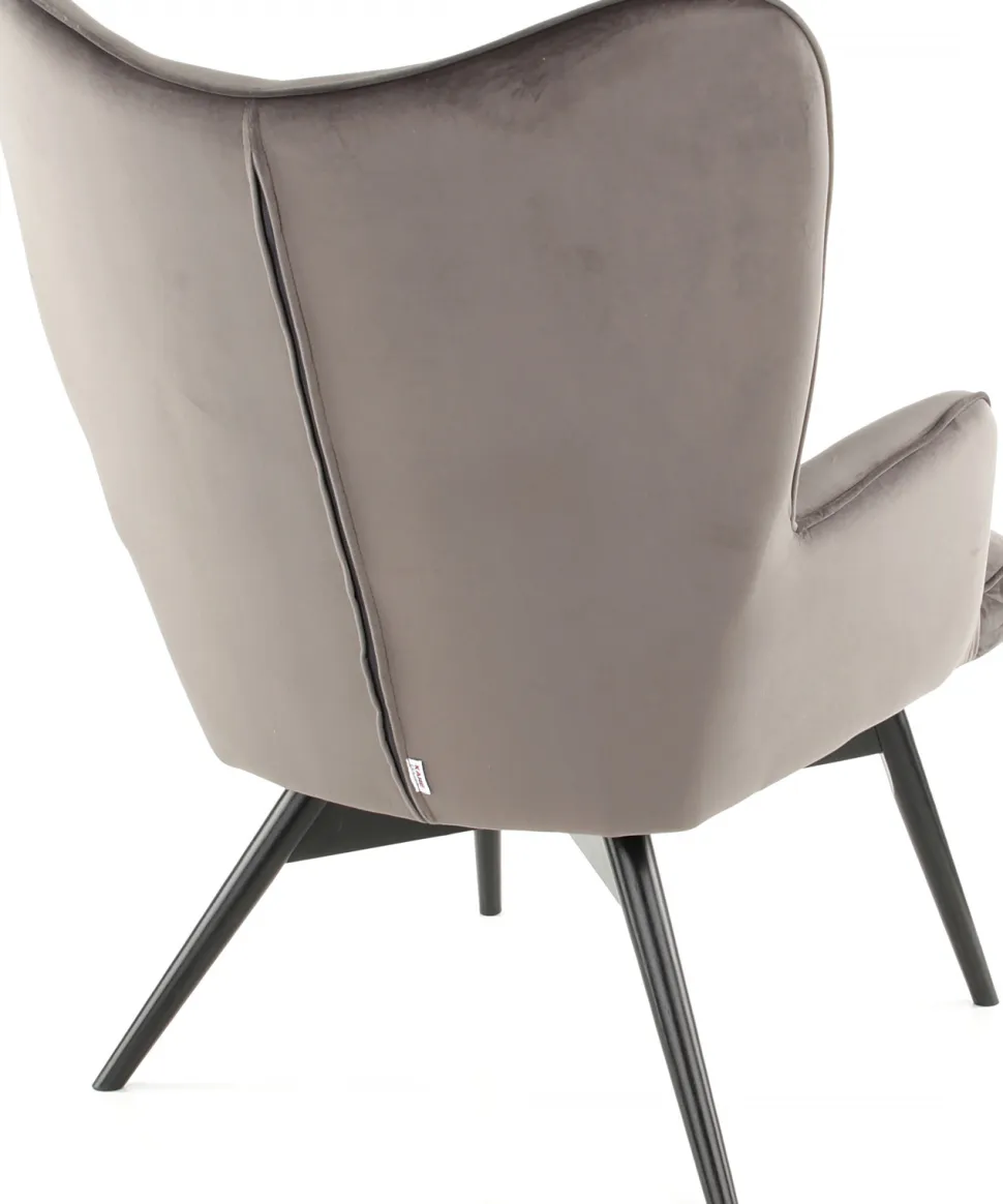 KARE Design Fauteuil Black Vicky Fluweel Grijs Store