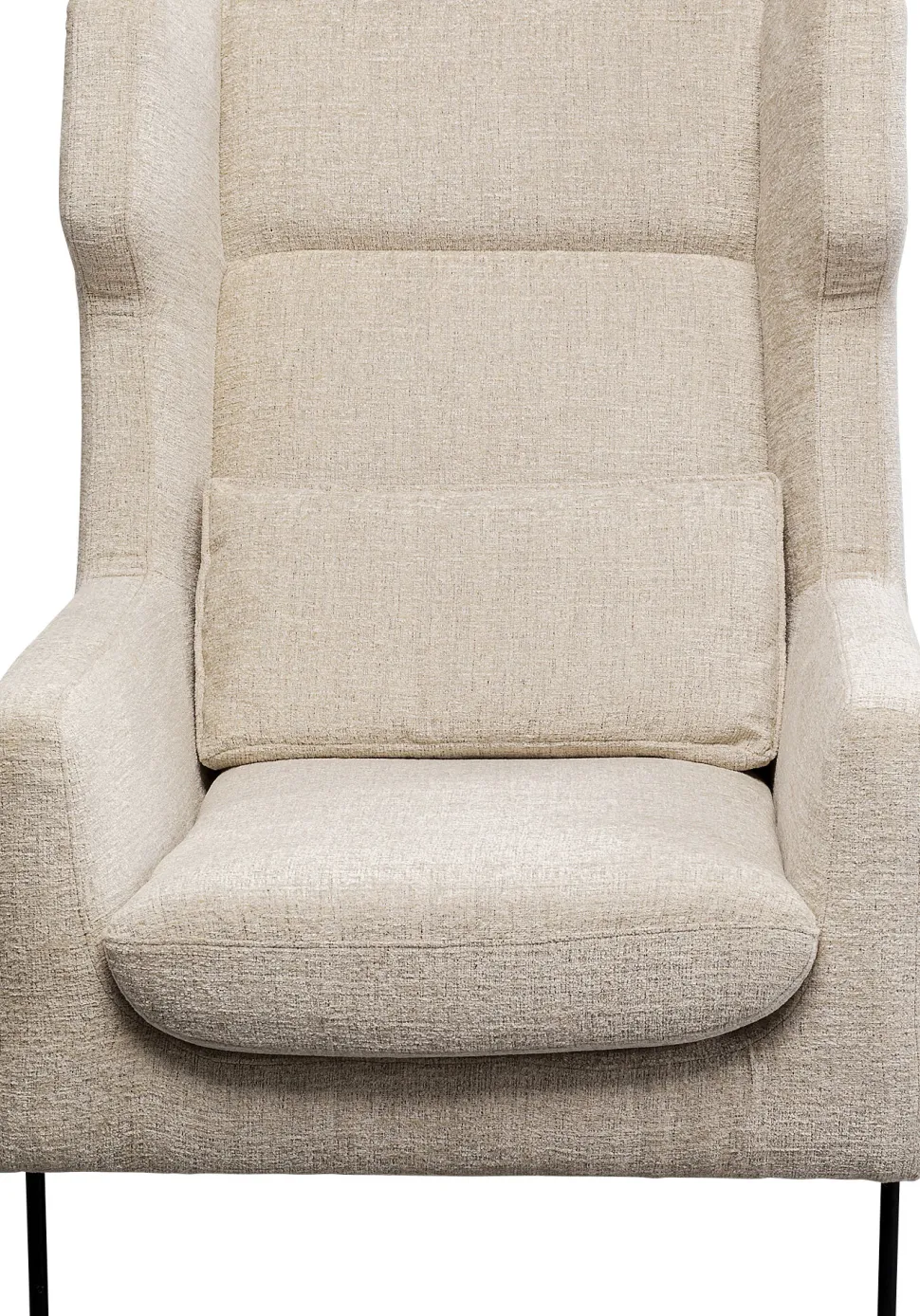 KARE Design Fauteuil + Hocker Quinn High Beige Hot