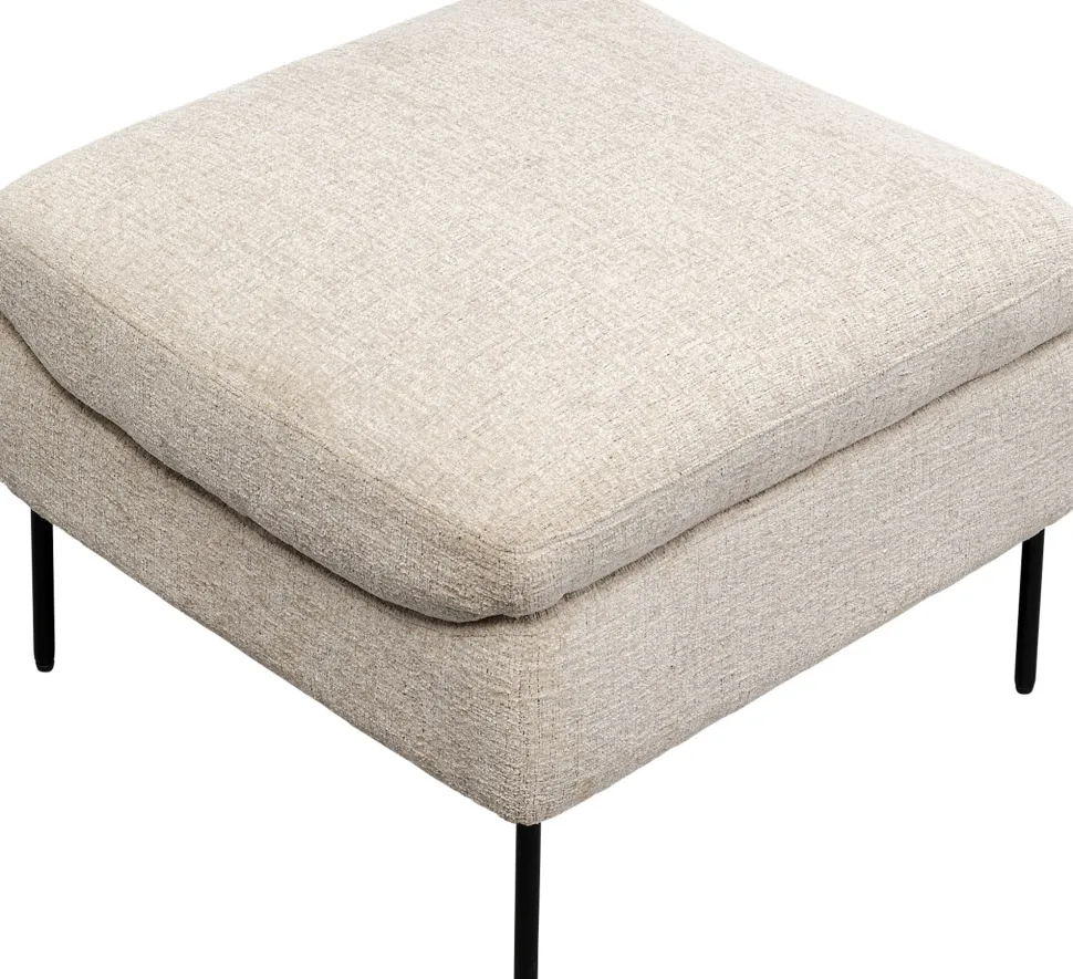 KARE Design Fauteuil + Hocker Quinn High Beige Hot