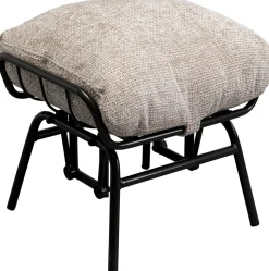 KARE Design Fauteuil + Hocker Vienna Swing Beige New