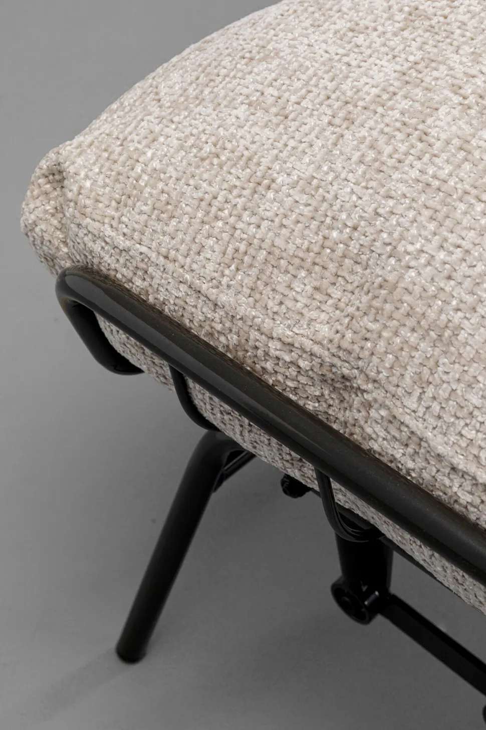 KARE Design Fauteuil + Hocker Vienna Swing Beige New