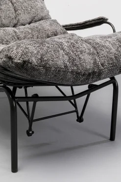 KARE Design Fauteuil + Hocker Vienna Swing Grey Hot