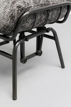 KARE Design Fauteuil + Hocker Vienna Swing Grey Hot