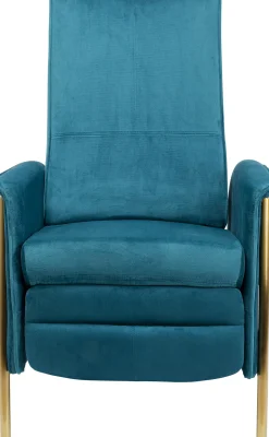 KARE Design Fauteuil Lazy Fluweel Blauw Shop