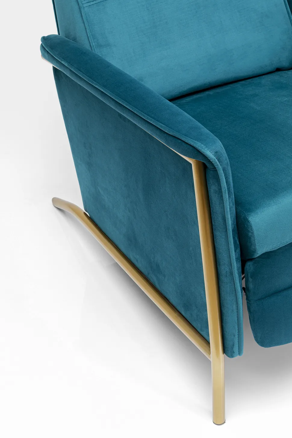 KARE Design Fauteuil Lazy Fluweel Blauw Shop