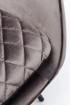 KARE Design Fauteuil Tudor Fluweel Zilvergrijs Clearance