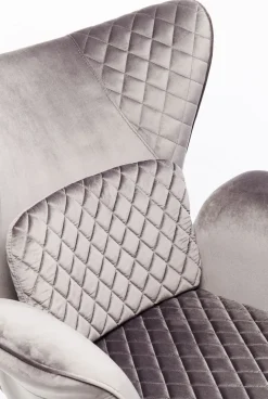 KARE Design Fauteuil Tudor Fluweel Zilvergrijs Clearance