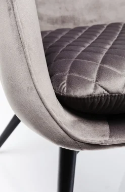 KARE Design Fauteuil Tudor Fluweel Zilvergrijs Clearance