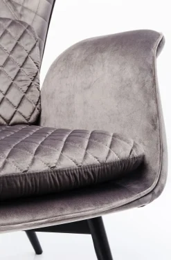 KARE Design Fauteuil Tudor Fluweel Zilvergrijs Clearance