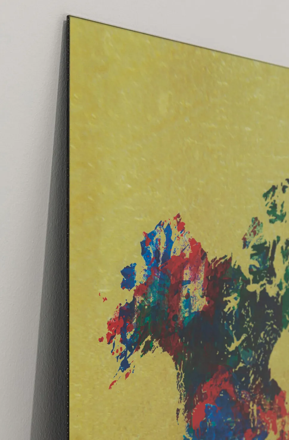 KARE Design Glas Schilderij Metallic Colourful Map 150x100cm Outlet