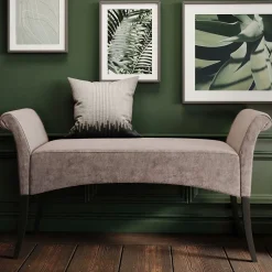 KARE Design Halbank Motley Fluweel Zilvergrijs Flash Sale
