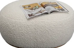 KARE Design Hocker Pebble Boucle White 81cm Outlet