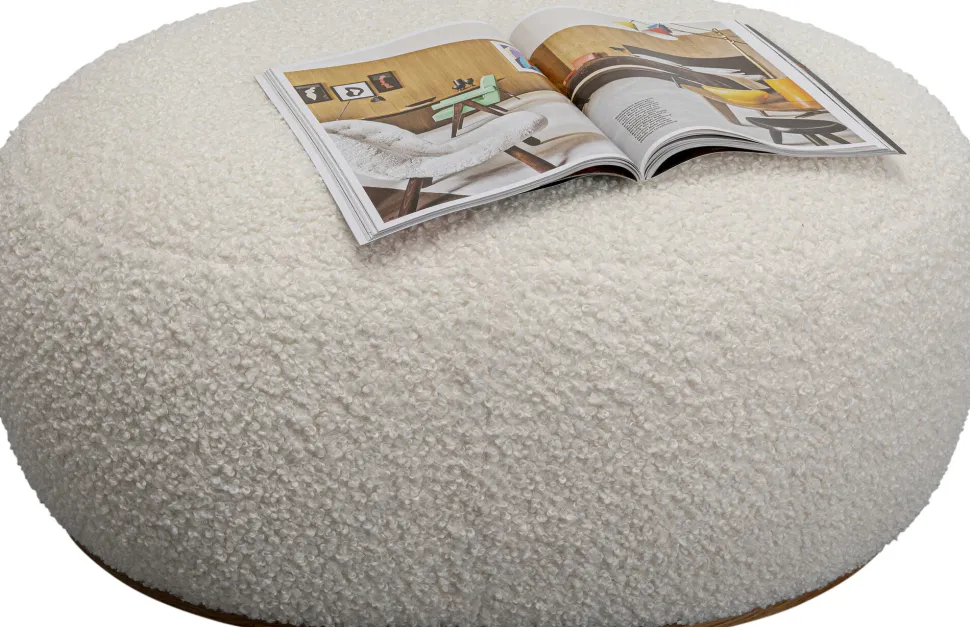KARE Design Hocker Pebble Boucle White 81cm Outlet